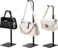 pickpiff 3 Pack Purse Holder Handbag Display Stand: Black Hanger Rack for Bags, Purses, and Wreath, Adjustable Hook Stand for Tabletop, Closet, and Retail Use for Vendors