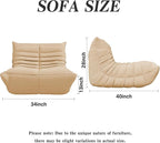 Bean Bag Chair, Lazy Floor Sofa Couch for Adults and Kids, Fireside Chair with Ergonomic Design, Memory Foam Lounge Chair for Living Room Bedroom, Office, Yellow