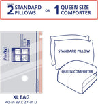 Hefty Shrink-Pak - 3 Extra Large Vacuum Storage Bags for Clothes, Pillows, Towels, or Blankets - Space Saver Vacuum Sealer Bags Ideal Under Bed Storage Solutions