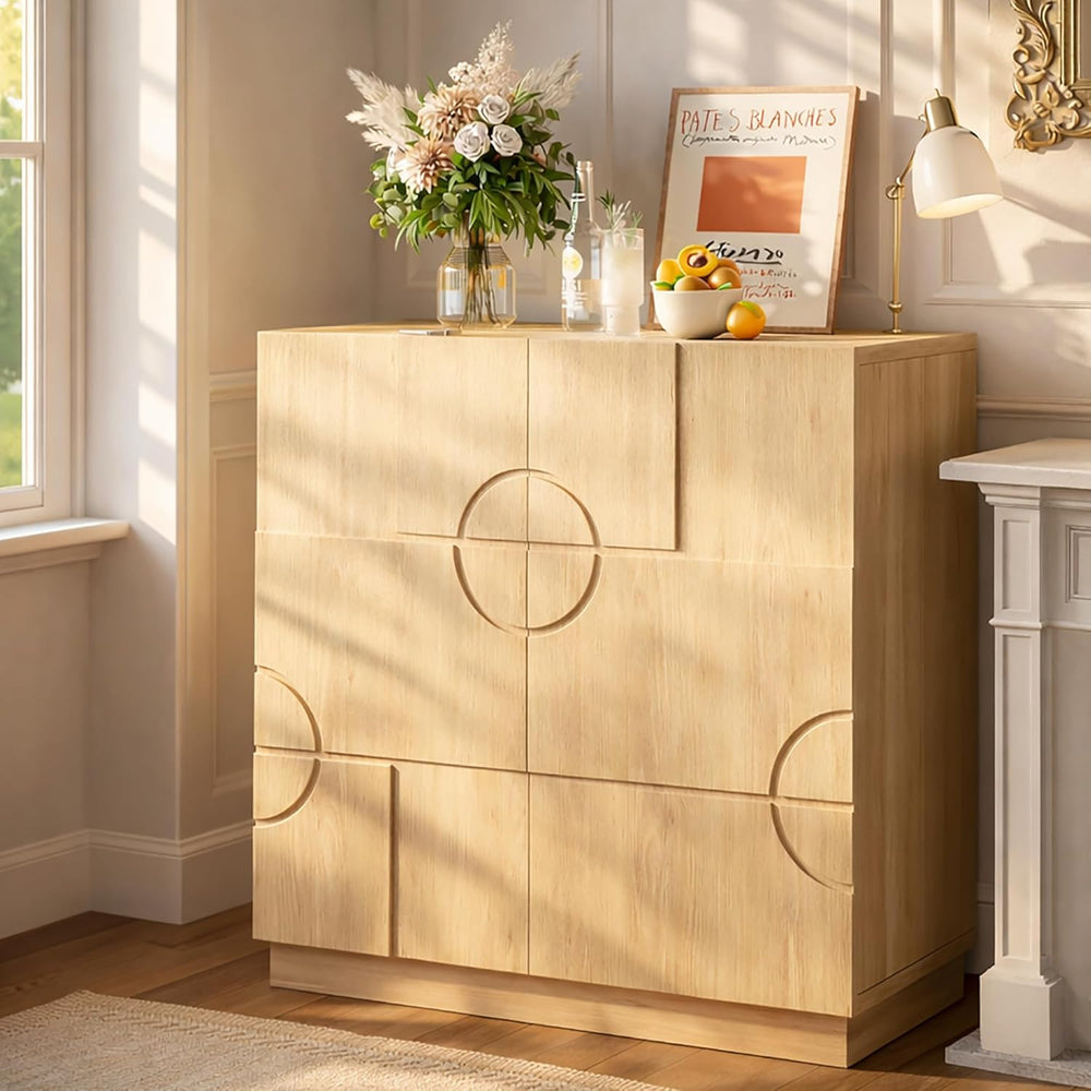 LVSOMT Sideboard Buffet Cabinet with Storage, Modern Accent Cabinet with Door...