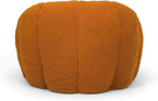Bean Bag Chair, Large Beanbag Chairs with Filling, Bean Bag Chair with Filler, Stuffed Beanbag Chairs for Living Room (Teddy Fabric in Orange Brown, No Ottoman)