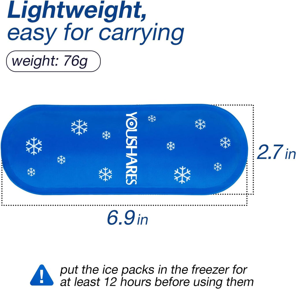 YOUSHARES Diabetes Ice Packs for Insulin Cooler Travel Case - TSA Approved Ice Packs for Diabetic Travel Case, Mini Ice Packs Suitable for Most Insulated Medication Travel Bag（4 Packs）