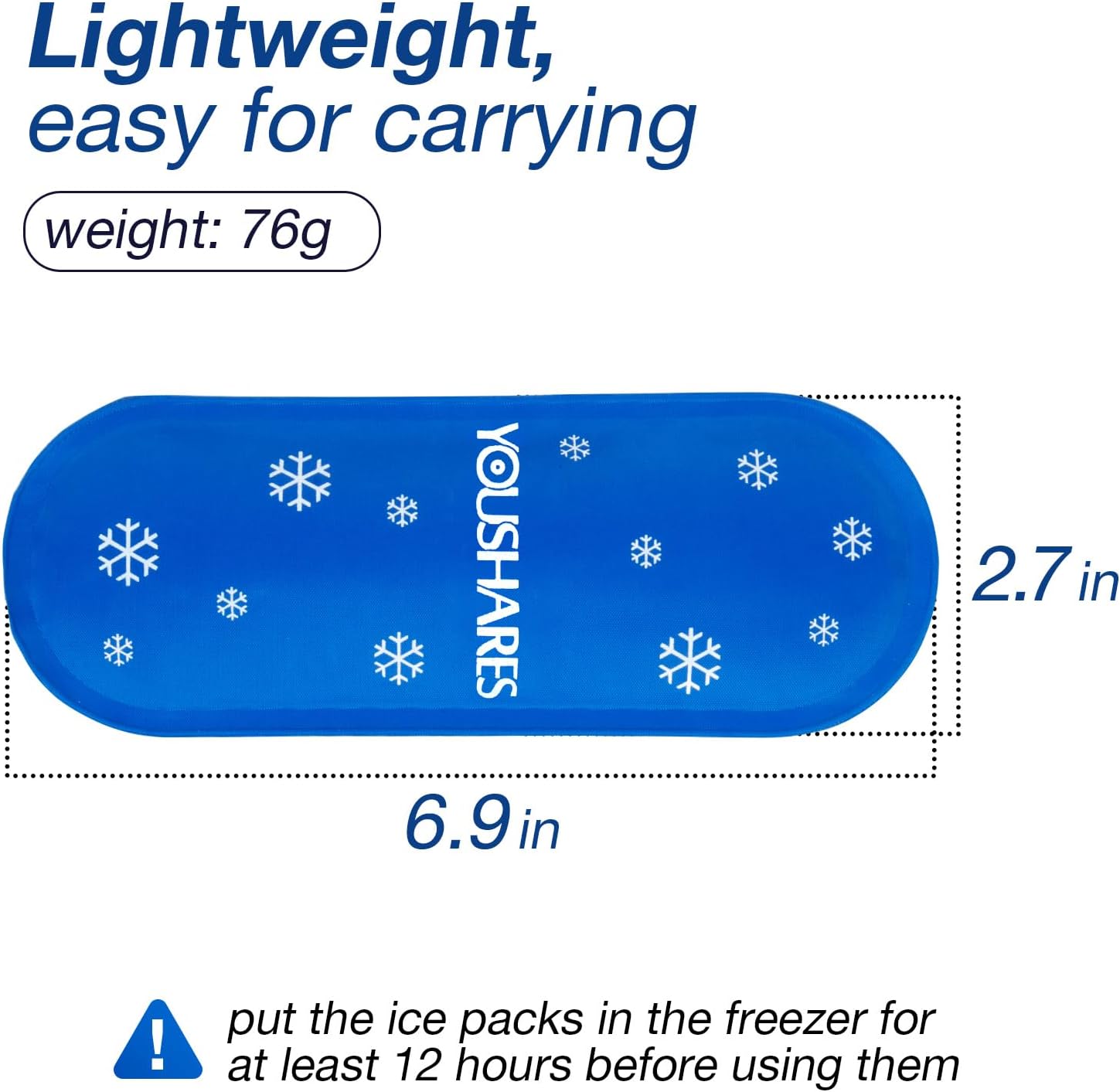 YOUSHARES Diabetes Ice Packs for Insulin Cooler Travel Case - TSA Approved Ice Packs for Diabetic Travel Case, Mini Ice Packs Suitable for Most Insulated Medication Travel Bag（4 Packs）
