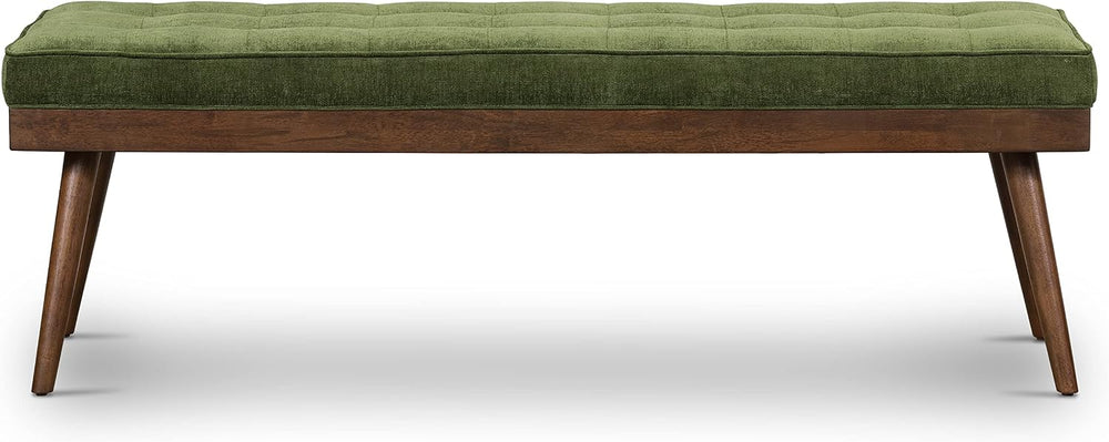 Poly & BARK Luca Fabric Bench – Tufted Upholstered Entryway or Bedroom Be...