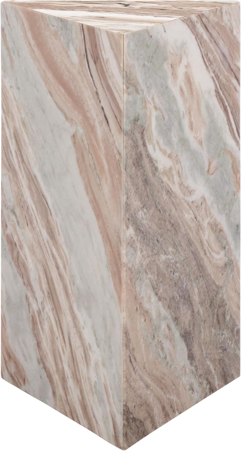 SAFAVIEH Couture Collection - Leah Bryanna White & Brown Marble Accent Ta...
