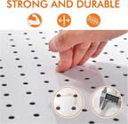 G.CORE Heavy Duty Metal Pegboard Organizer - Wall Storage Steel Peg Board Panels Set 1/4 inch Round Holes 17"x13" 2 Pack Garage Craft Tool Display Hanging Rack Organization Kit with Mounting Hardware