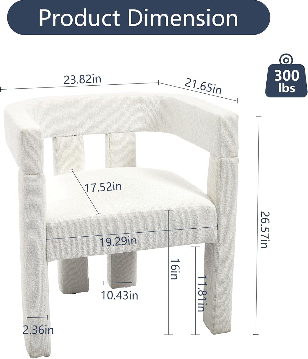Modern Dining Chair Set of 6 Living Room Chairs,Upholstered Barrel Chair | bo...