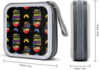 Portable CD Holder Case with Strap Life Is Better With Anime Ramen Gaming, 40-Capacity Hard Plastic Storage Binder, Protective Wallet for Car Office Travel