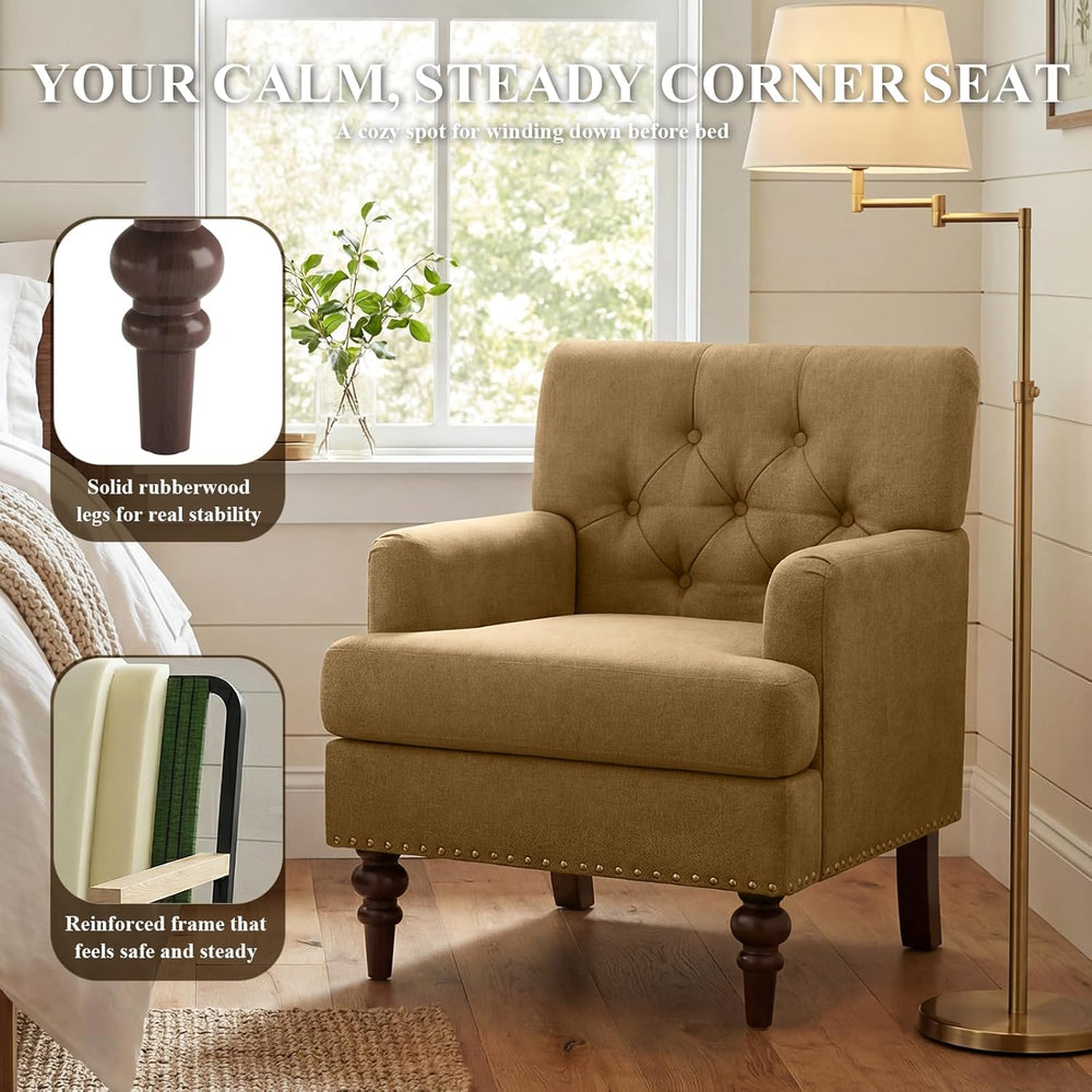 MALOL Upholstered Accent Chair Set of 2, Comfy Reading Chair for Living Room,...