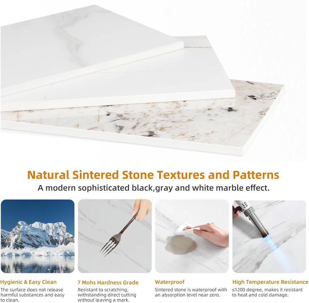 15.7W*15.7D*17.7H inch Solid Marble Coffee Table Sofa Side End Bedside Nights...