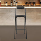 Folding Stool, Foldable Stool Chair, Portable Folding Stool, Tall Folding Chair, Foldable Bar Chair, for Kitchen, Shop, Cafe, Dining Room, Black