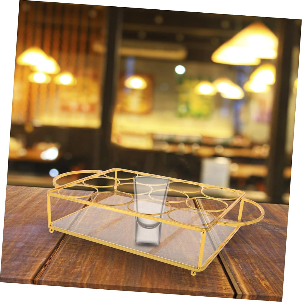 Cabilock Iron Beverage Rack for Countertop Bar Stylish Ktv Drink Organizer fo...