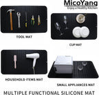Silicone Dish Drying Mat for Multiple Usage,Easy clean,Eco-friendly,Heat-resistant Silicone Mat for Kitchen Counter or Sink,Refrigerator or Drawer Liner Black 4XL 32 inches x 18 inches