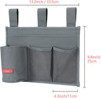 Hanging Bedside Caddy,Bedside Organizer Caddy for Bed Rails(Classic 4 Pockets-Grey)