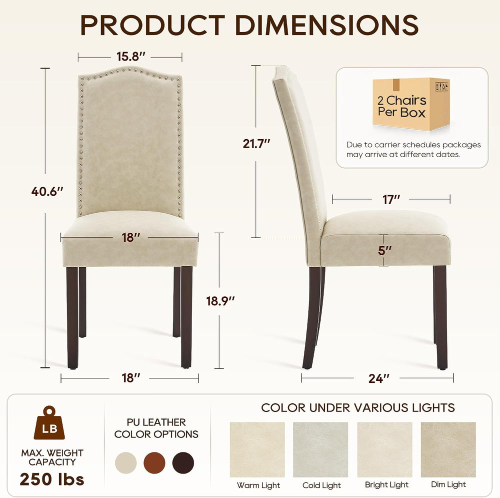 Upholstered Dining Chair Modern Parsons Stylish Kitchen Diner Set of 6