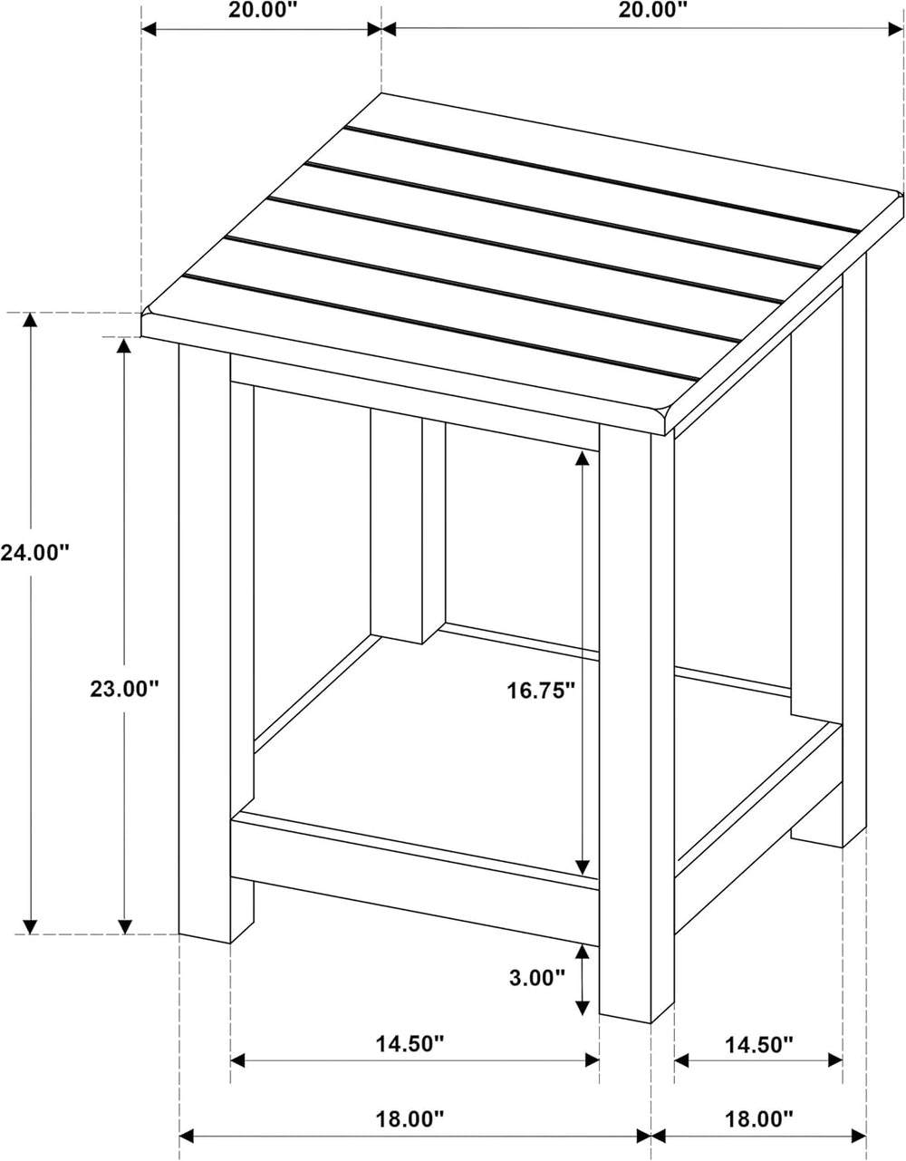 Coaster Home Furnishings - Payne - Wood - Square End Table with Lower Shelf, ...