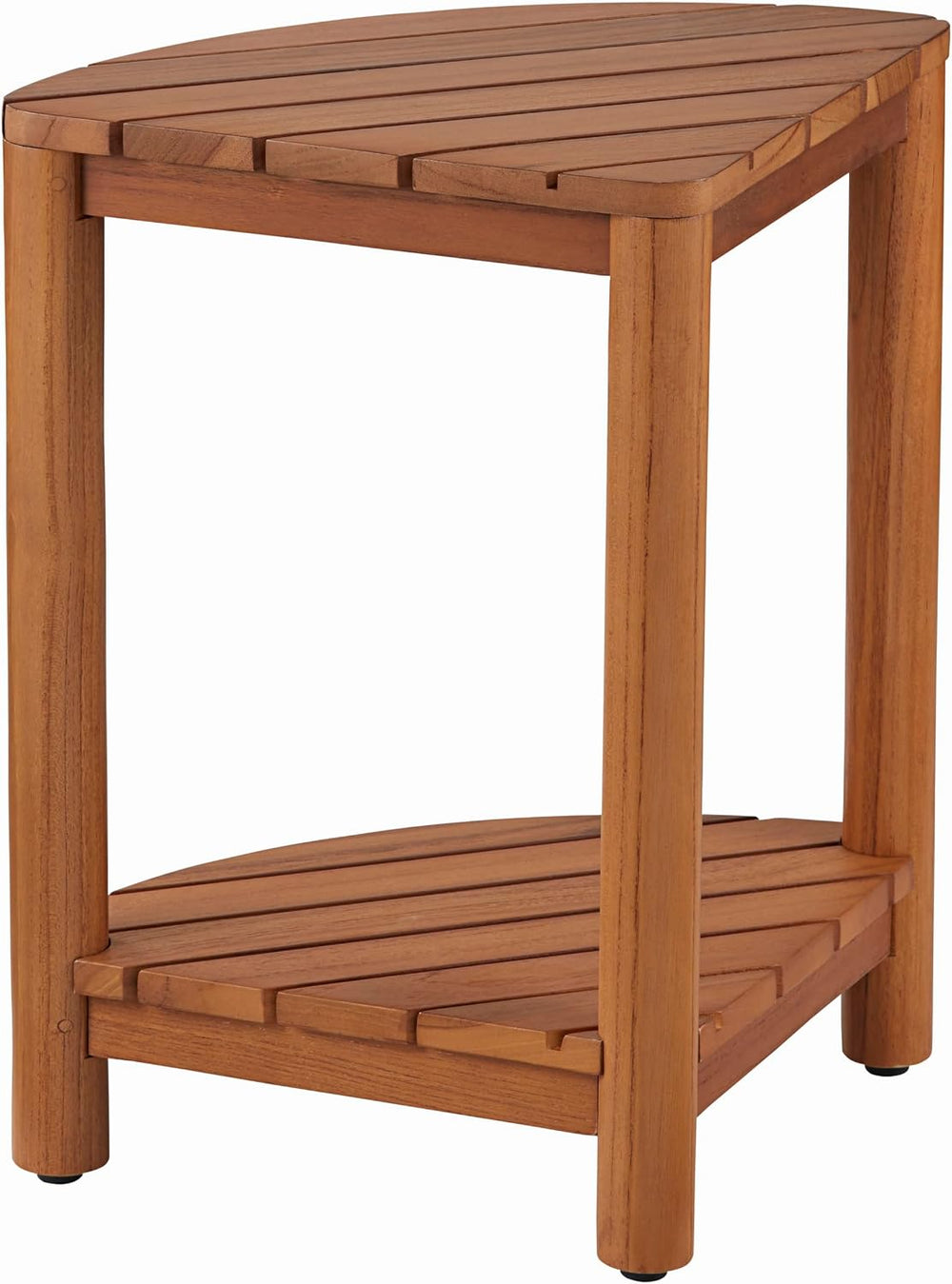 Teak Corner Bath Shower Storage Stand, Bathroom Stool with Storage Shelf 18&q...