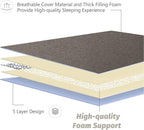 MAXYOYO Japanese Floor Mattress Futon Mattress, 4" Thicken Tatami Mat Sleeping Pad Foldable Roll Up Mat Boys Girls Dormitory Pad Kids Floor Lounger Pillow Bed, Charcoal Grey, Queen Size