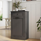 Tilt Out Laundry Hamper Cabinet,10 Gallon Laundry Cabinet with Drawers ＆ Hidden Baskets, Farmhouse Laundry Storage Basket for Laundry Room, Bathroom, Kitchen,Gray