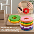 Sukh 30 Baby Closet Dividers Durable - Home Closet Organizer & Storage | Colorful Plastic Rack Divider, Large Hanger Labels, Hanging Clothes Size Dividers, for Boutique Settings & Nursery Essentials