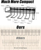 Heavy Duty Tool Organizer, 16" W x 7.48" H x 5.51" D, 4 Wall Mount Anchors, 3.95" Between Slots, Sturdy Steel Construction, Ideal for Power Tools (2 Pack)