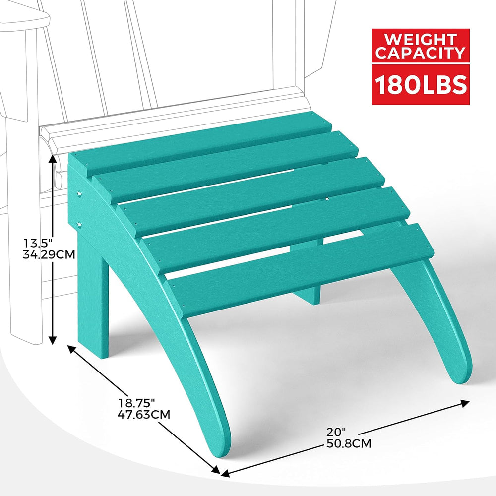 Costaelm Adirondack Chair Footrest Foldable Ottoman, Folding Ottoman Outdoor ...