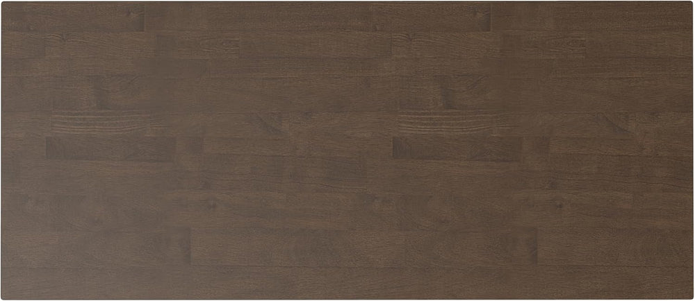 SIMPLIHOME Harper 60" Wide Solid Wood Writing Desk in Walnut Brown