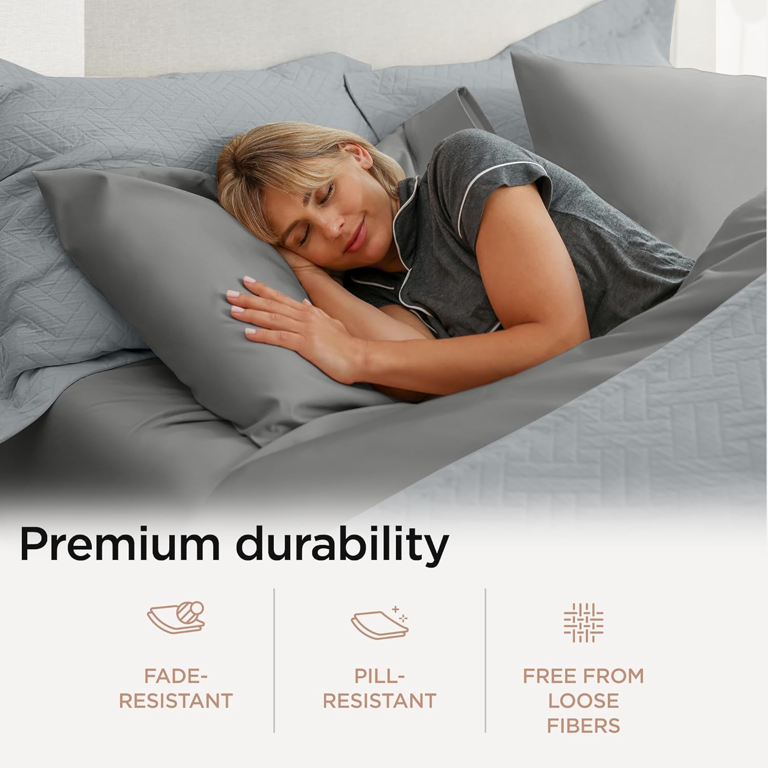 Threadmill Twin XL Sheet Sets |656 Thread Count 100% Supima Cotton Sheets for Twin XL Mattress | Solid Sateen Twin XL Bed Sheets Set with 16” Deep Pocket | Soft 3-Piece Cooling Sheet Set | Dark Grey