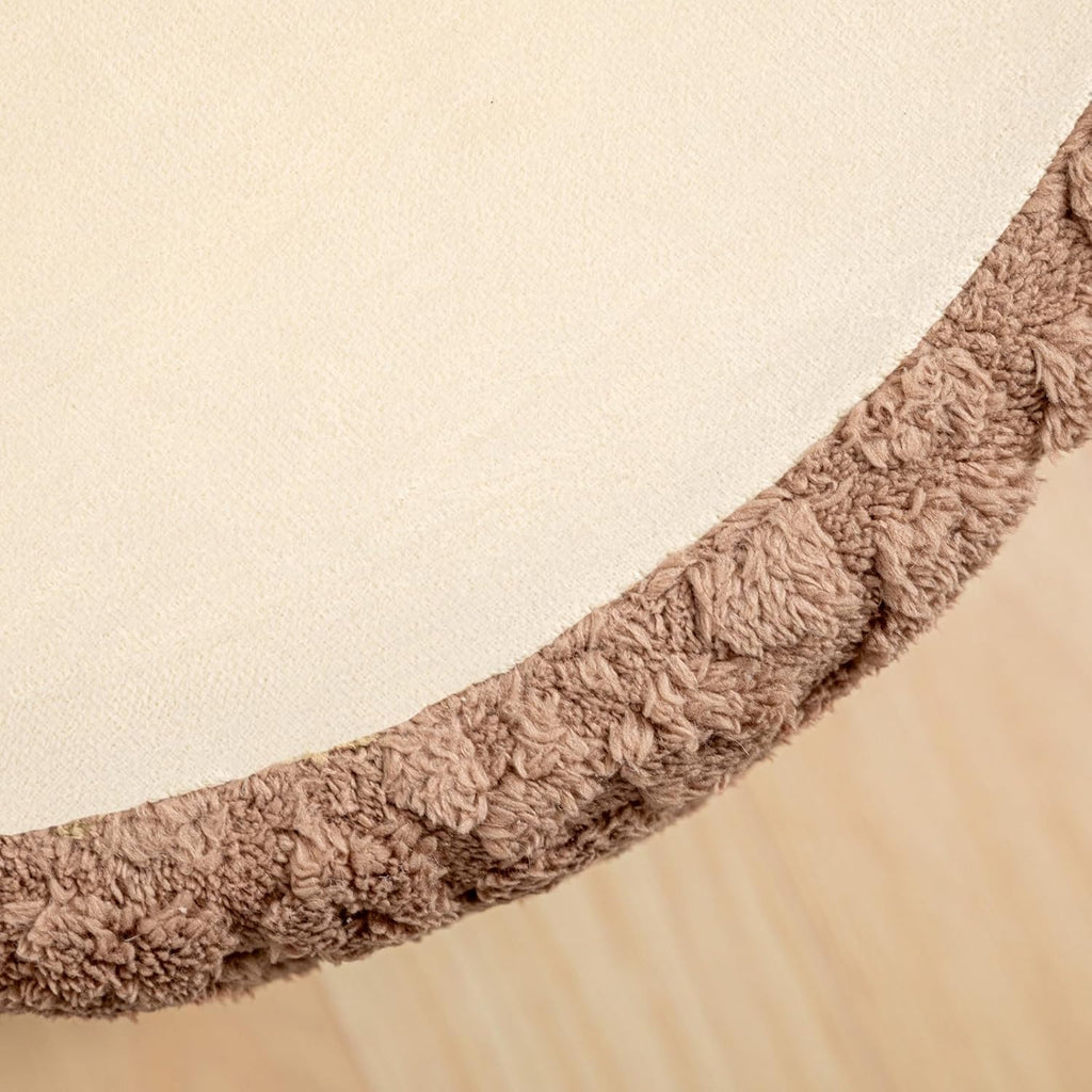 Round Pouf Ottoman Footstool 20x14In Ottoman Footrest for Couch Sofa Coffee | All-in-one Foam Floor Pouf,Ottoman Coffee Table,Footstool Ottoman Boho Poof Home Decor Beanbag Chairs for Living Room Bedroom