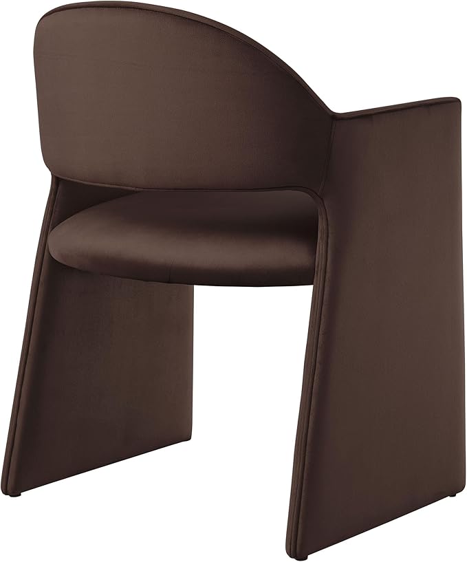 Modway Talia Performance Velvet Dining Armchair in Chocolate Brown