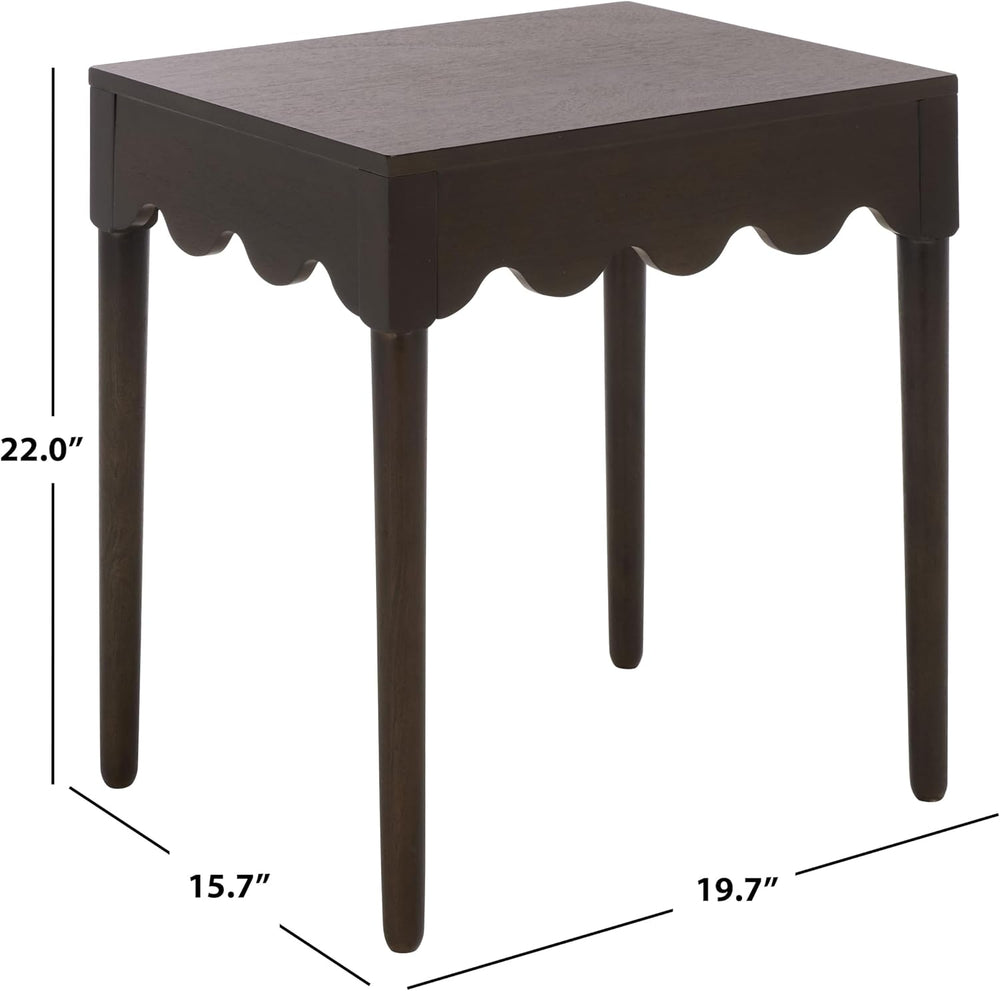 SAFAVIEH Home Collection – Neha Dark Chocolate Brown Solid Wood Frame Accent ...