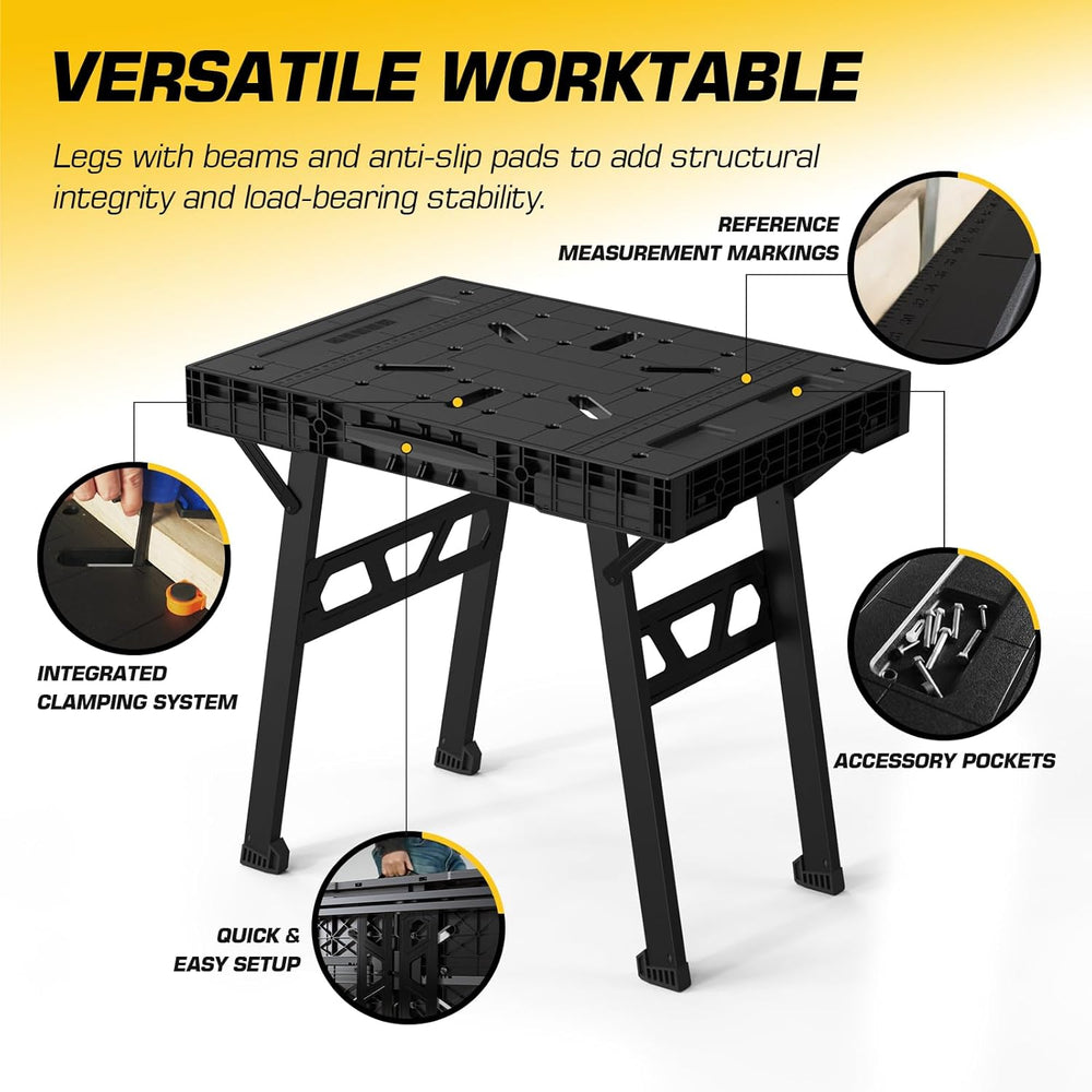 Express Folding Work Table, Easy Setup Portable Folding Work Table & Port...