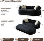 78" Sleeper Sofa Couch Bed Queen Size, 4-in-1 Pull Out Futon Couch, Black | No Assemble Foldable Corduroy Futon, Pull Out Couch 2 Pillows, Boneless Compressed Sofa for Living Room Small Spaces