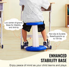 VEVOR Kids Wobble Chair, Active Chair with Sponge Cushion, Wobble Stool Improves Focus, Posture and Calm Children, Ideal for Schools and Home, Age 7-14, Blue