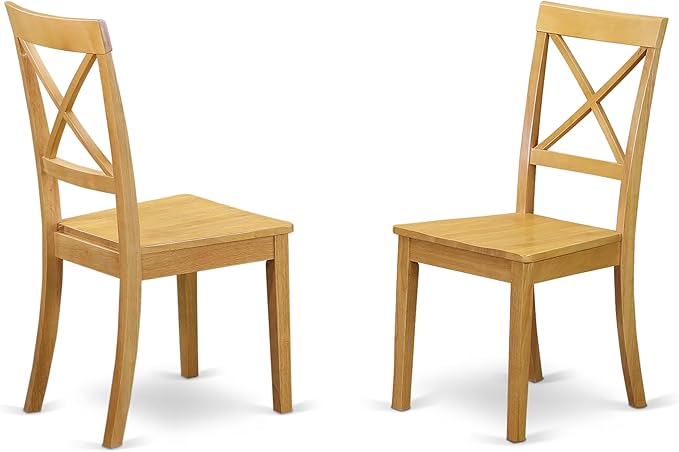East West Furniture VABO9-OAK-W 9 Piece Modern Dining Table Set Includes an Oval Wooden Table with Butterfly Leaf and 8 Dining Room Chairs, 40x76 Inch, Oak