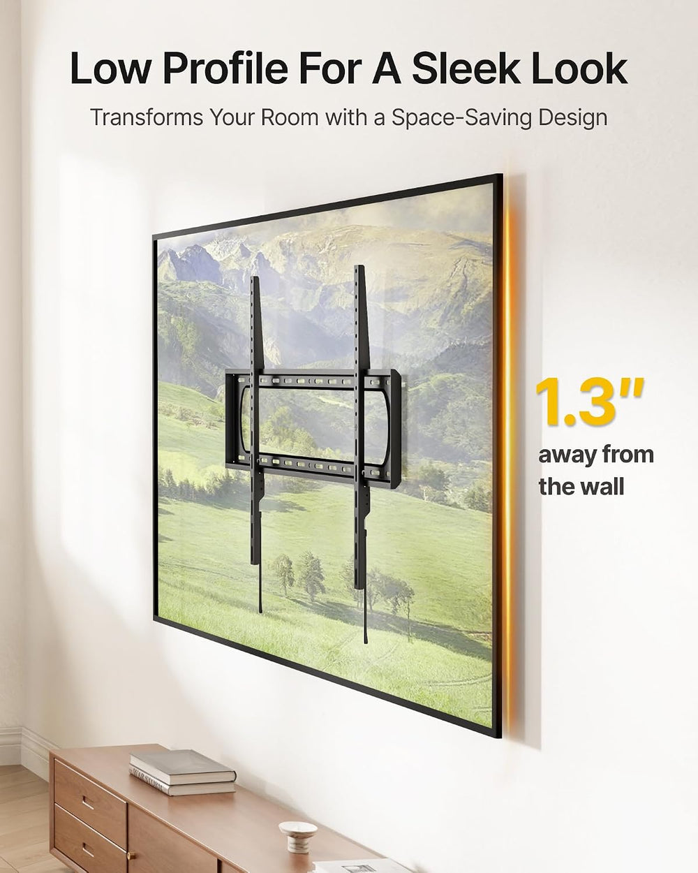 monTEK Heavy Duty Fixed TV Wall Mount for 60-120 Inch TVs up to 300 lb | Ultr...