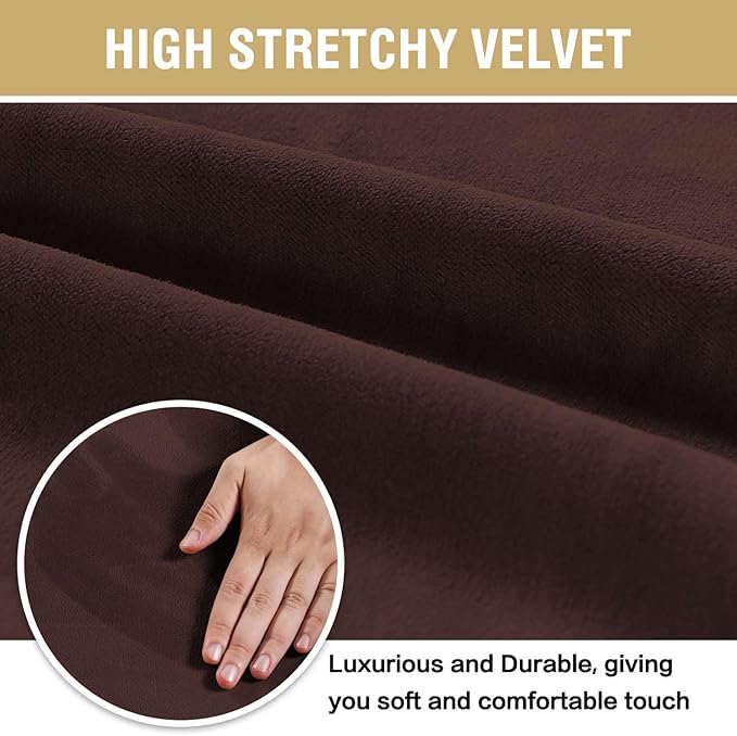 H.VERSAILTEX Velvet Dining Chair Covers Stretch Chair Covers for Dining Room ...