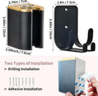 Curling Iron Holder Wall Mount, Premium Organizer for Dyson Airwrap Holder and Flat Iron Holder Wall Mount, Durable Aluminum & Plastic, Modern Space-Saving Storage for Bathroom Vanity, 3M Adhesive