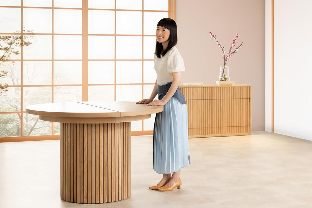 Transformer Table - Solid Wood Extendable Round Dining Table Set with 6 Chair...