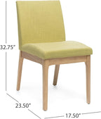 Christopher Knight Home Benson Mid-Century Modern 7 Piece Dining Set, Green Tea and Natural Oak