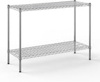 18" Deep x 48" Wide x 34" Height Wire Shelving Kit | 2-Tier | NSF Commercial Storage Rack Unit