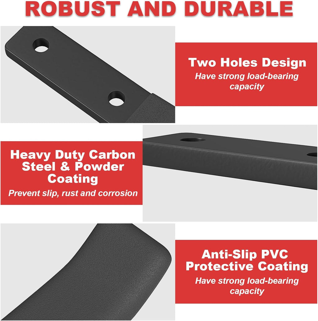 Heavy Duty Garage Hooks, 4 Inch Ladder Hooks for Garage Wall Ladder Hangers Wall Mount Wall Hooks for Hanging Ladders,Ropes, Hoses, Garden Tools(4 Pack)