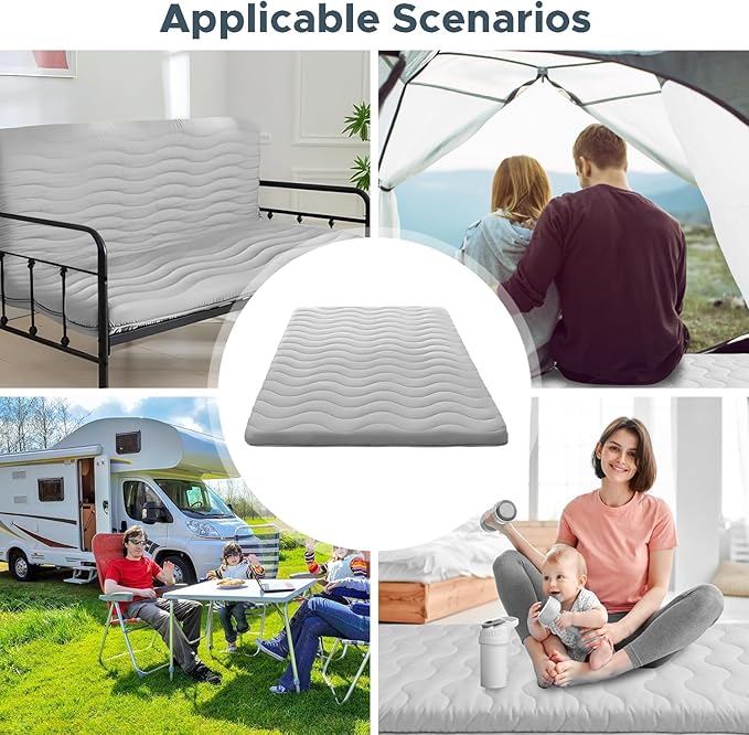 Japanese Floor Mattress, 100% High Density Comfortable Foam, 3.5" Thicken Foldable Mattress Tatami Mat Sleeping Pad, Ideal for Comfort and Support, Kids Floor Lounger Pillow Bed Sofa (Full）