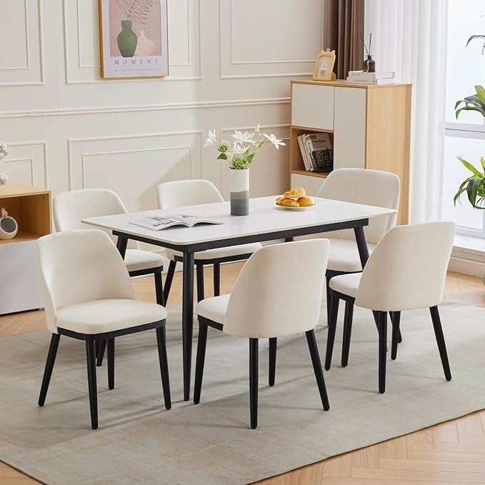 Dining Chair Set of 2, Modern Upholstered Kitchen Chair, Dining Room Chair wi...