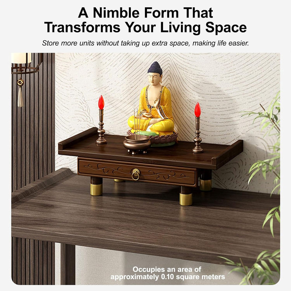 Meditation Altar Table, Personal Meditation Altar Cabinet, Small Puja Table, ...