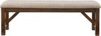 Powell Company Kraven Dining Bench, Hazelnut 60"L x 16"W x 20.25"H
