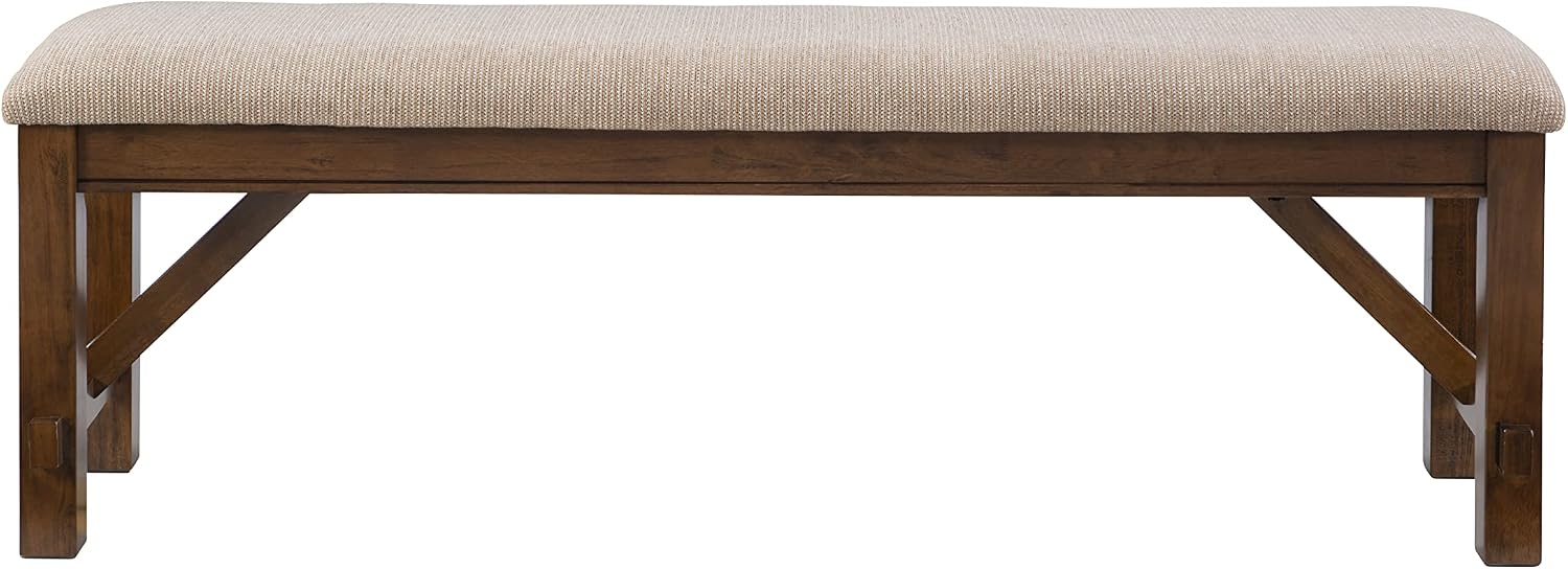 Powell Company Kraven Dining Bench, Hazelnut 60"L x 16"W x 20.25"H