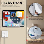 Adhesive Tablet Wall Mounted Phone Holder Acrylic Floating Shelves,eReader Wall Smartphone Holder Stand for Bedroom,Living Room,Dorm,Office Display Shelf (Black)