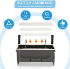 Bedside Storage Caddy/Bedside Hanging Storage Bag for Headboards Bunk Beds Dorm Rooms Book Phone Magazine Holder (New Black)