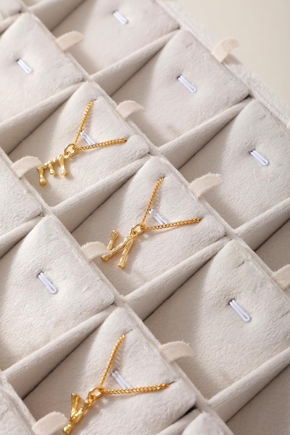 Necklace Display Tray, Velvet Jewelry Organizer, Premium Pendant Display,Luxury Earrings Organizer,White Necklace Organizer